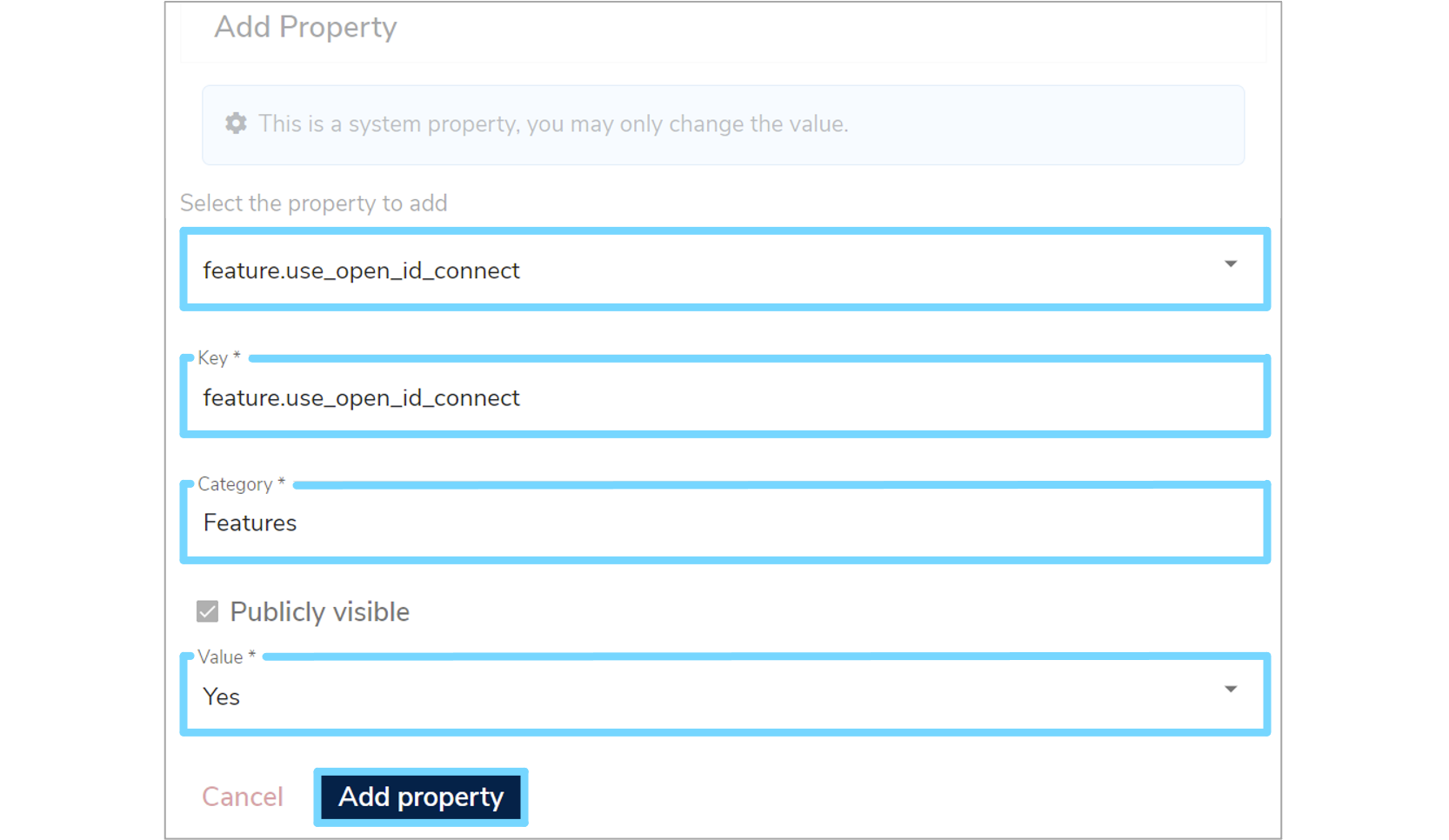 Add property form